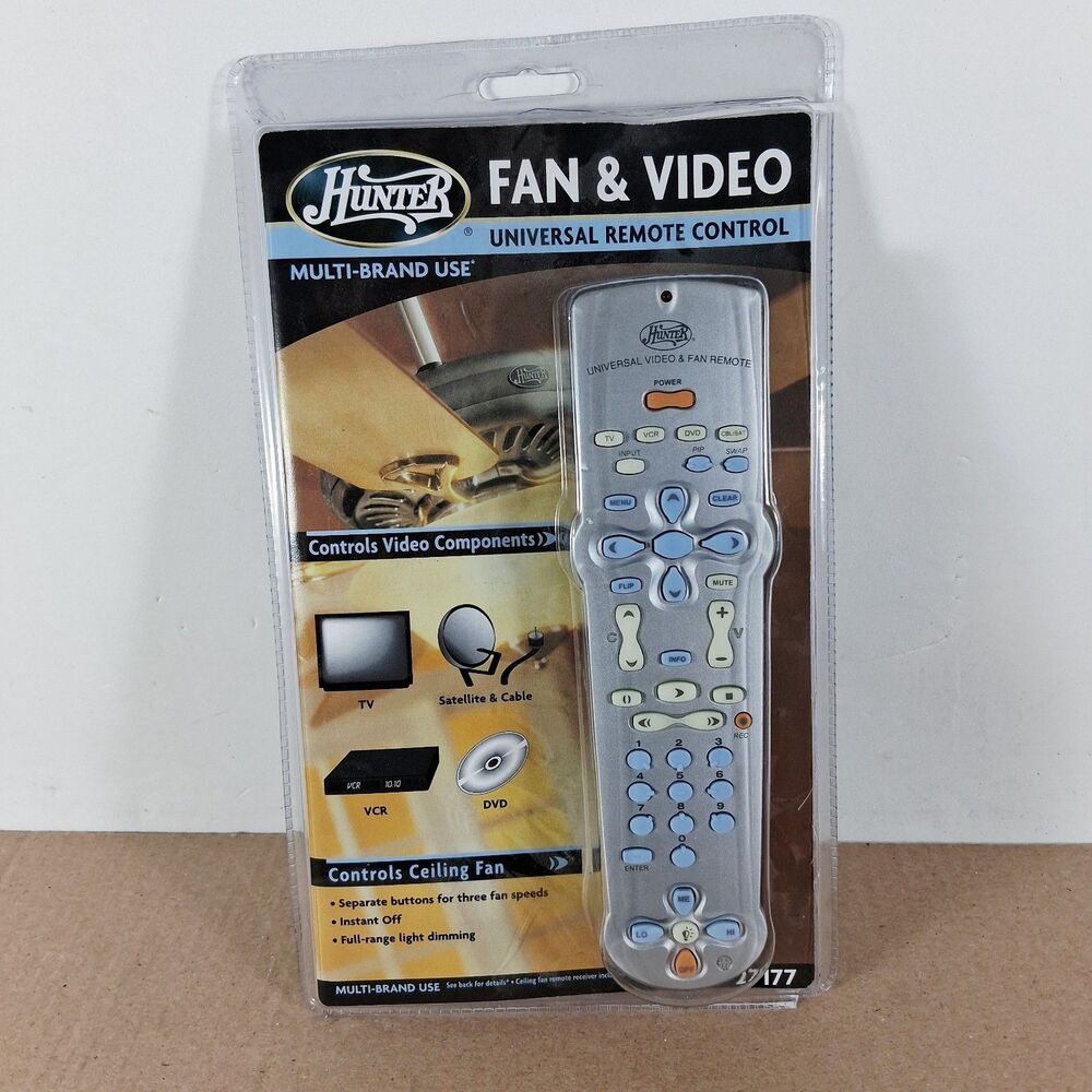 Hunter Universal Remote Control Ceiling Fan And Video Model 27177 *NIP* READ